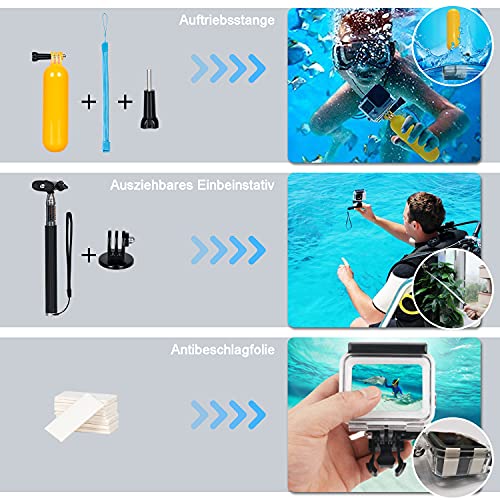 JULUCLKJ 50-in-1 Action-Kamera Zubehör Kit, Kompatibel mit GoPro Max GoPro Hero 9 8 7 GoPro Fusion, AKASO, INSTA360 ONE… – Bild 6
