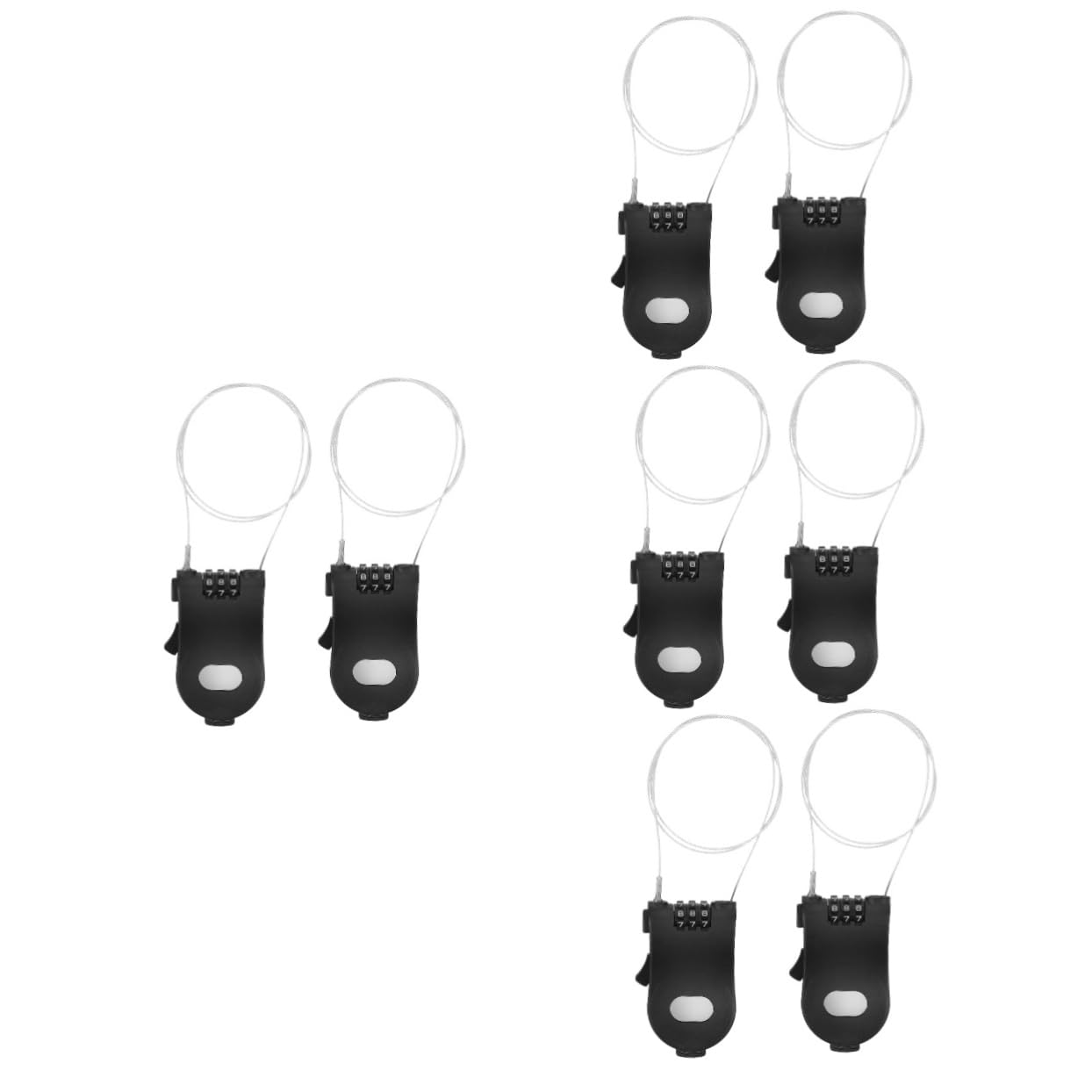 BESPORTBLE 8pezzi Lucchetto Antifurto Per Snowboard e Bici Da Lucchetto Compatto Con Password Per Sicurezza Ottimale Accessori Per Snowboard e Biciclette