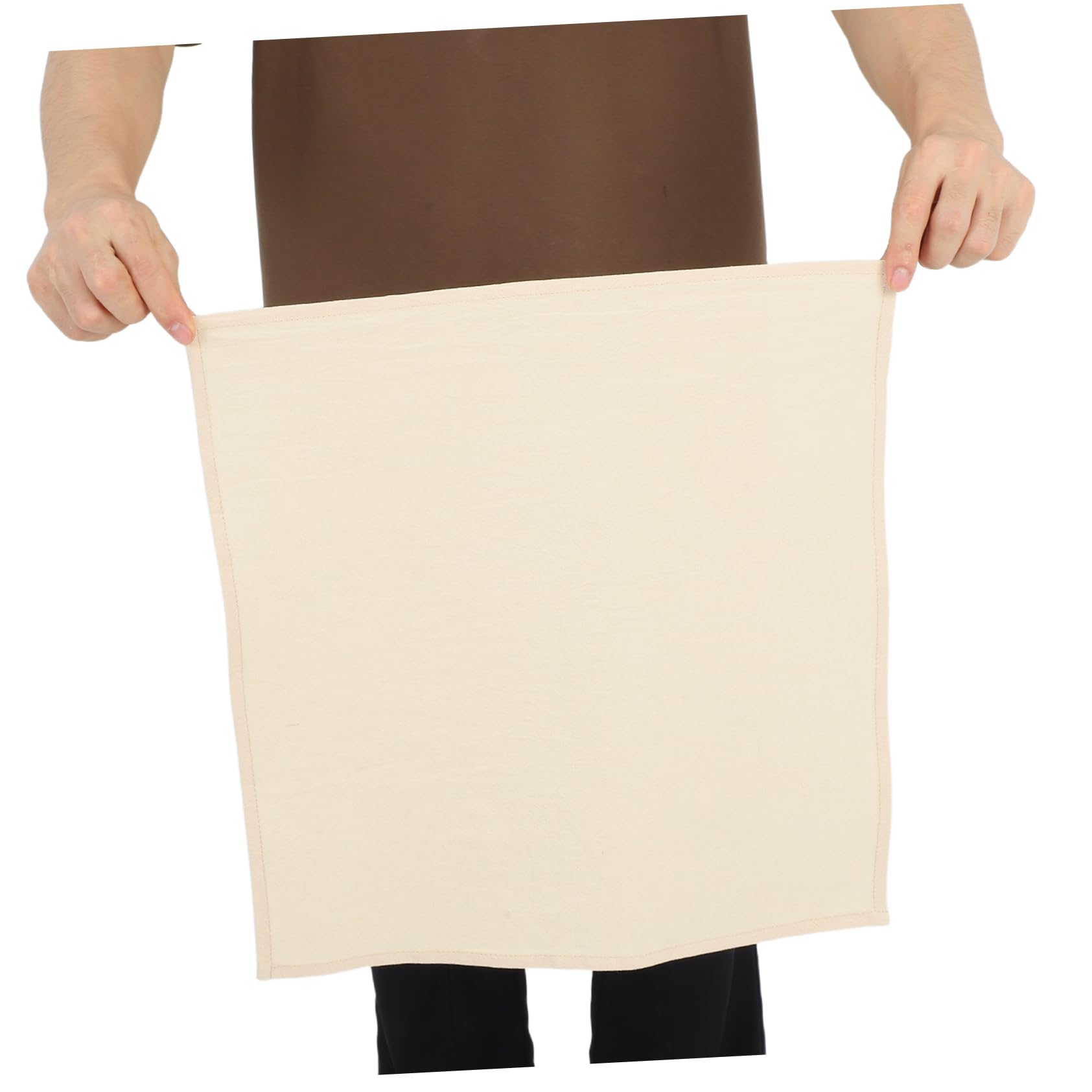 12 Weiche Baumwollservietten Beige Waschbar und Wiederverwendbar 40cm für Familienessen Tischservietten aus Baumwolle