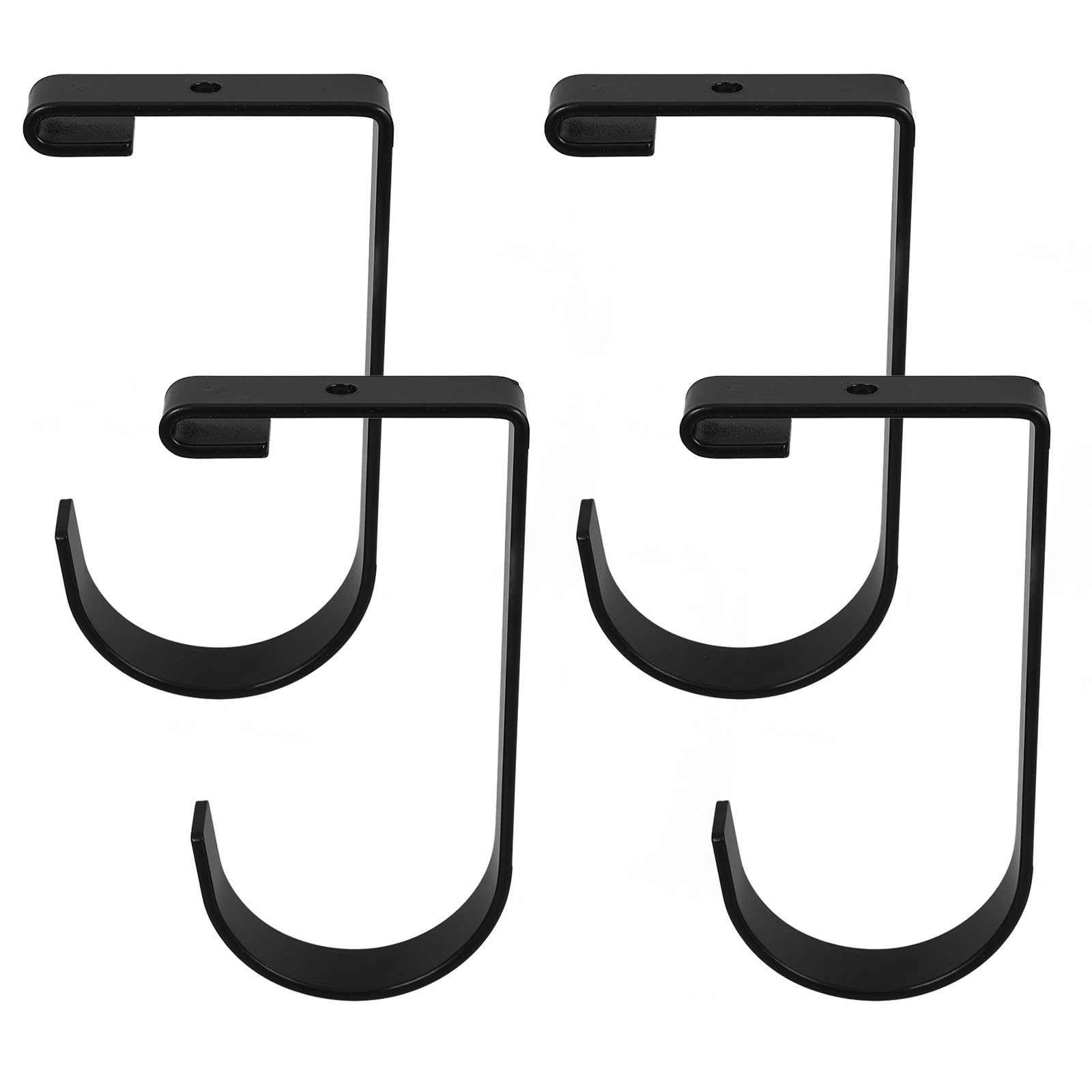 4 Stück Robuste Schwarze Aufbewahrungshaken für Garagen Deckenregale und Wandregale Flache Fahrradhaken mit Hoher Tragfähigkeit Werkzeug und Fahrradhalter für Garage und Büro
