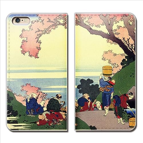 Xperia 1 VII SO-51F ケース スマホケース 手帳型 ベルトなし 葛飾北斎 浮世絵 富嶽三十六景 手帳ケース カバー バンドなし マグネット式 バンドレス 日本画 デザインE eb289040137405
