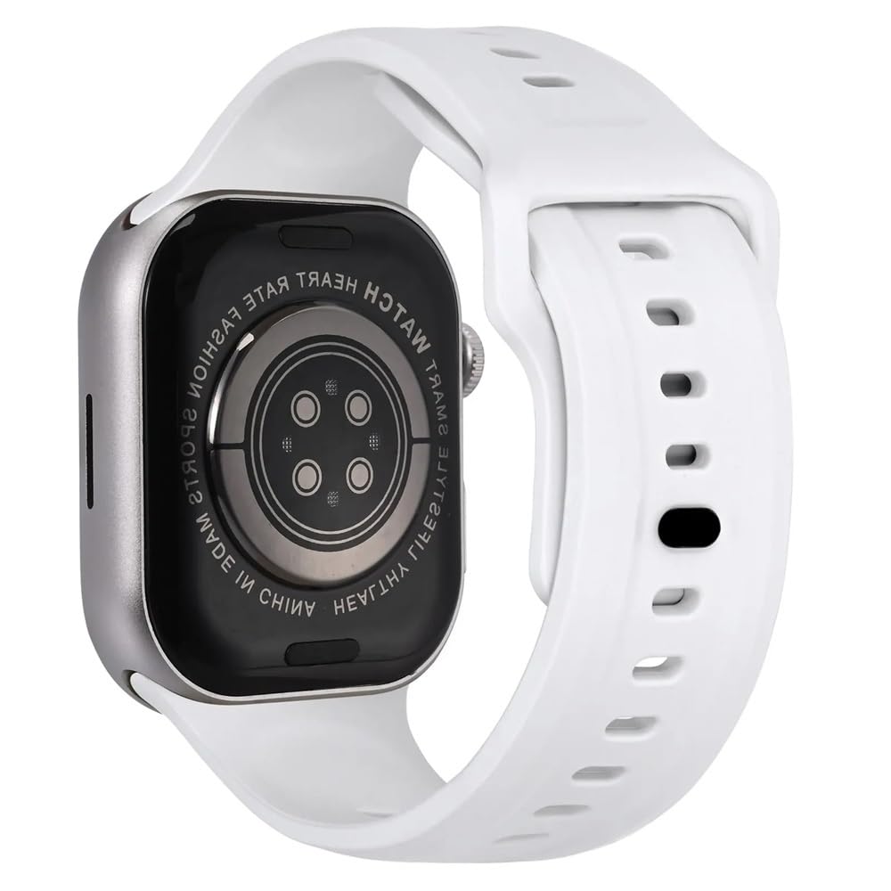 Bracelet de montre en caoutchouc fluoré blanc pour Apple Watch Ultra et Series