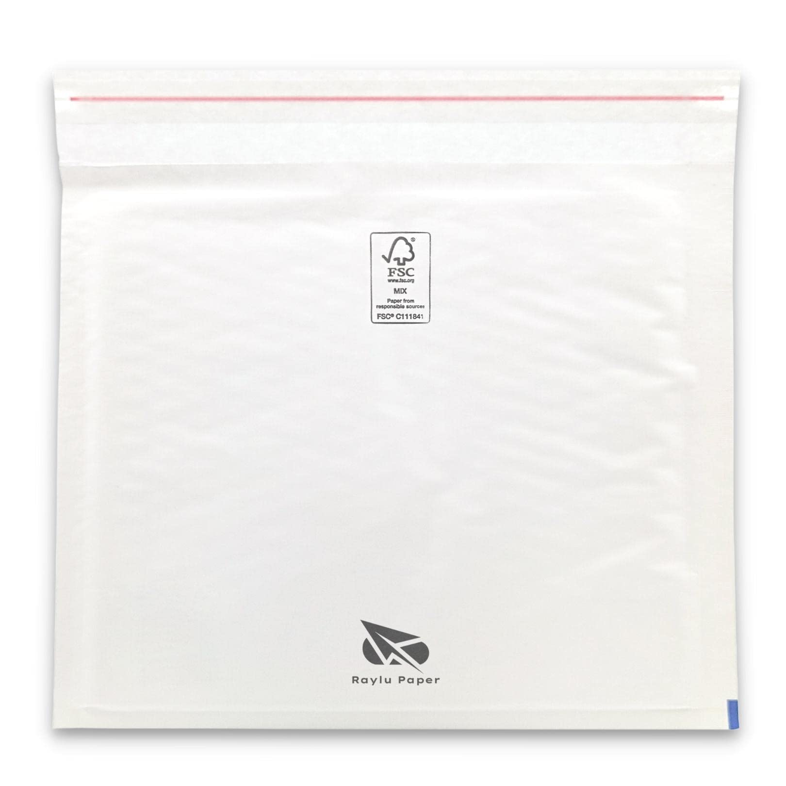 RAYLU PAPER - Pack of 10 Kraft Bubble Padded Envelopes with Self-Seal Seal, White Kraft Padded Mailing Envelopes (180 x 160 mm (CD))