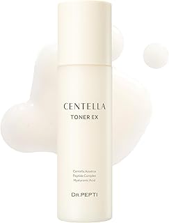 DR.PEPTI Centella Toner EX - Korean Face Toner with Hyaluronic Acid Peptides Niacinamide - Soothing Moisturizing for Dry Sensitive Skin - Milky Serum Formula, 6.09 fl.oz.