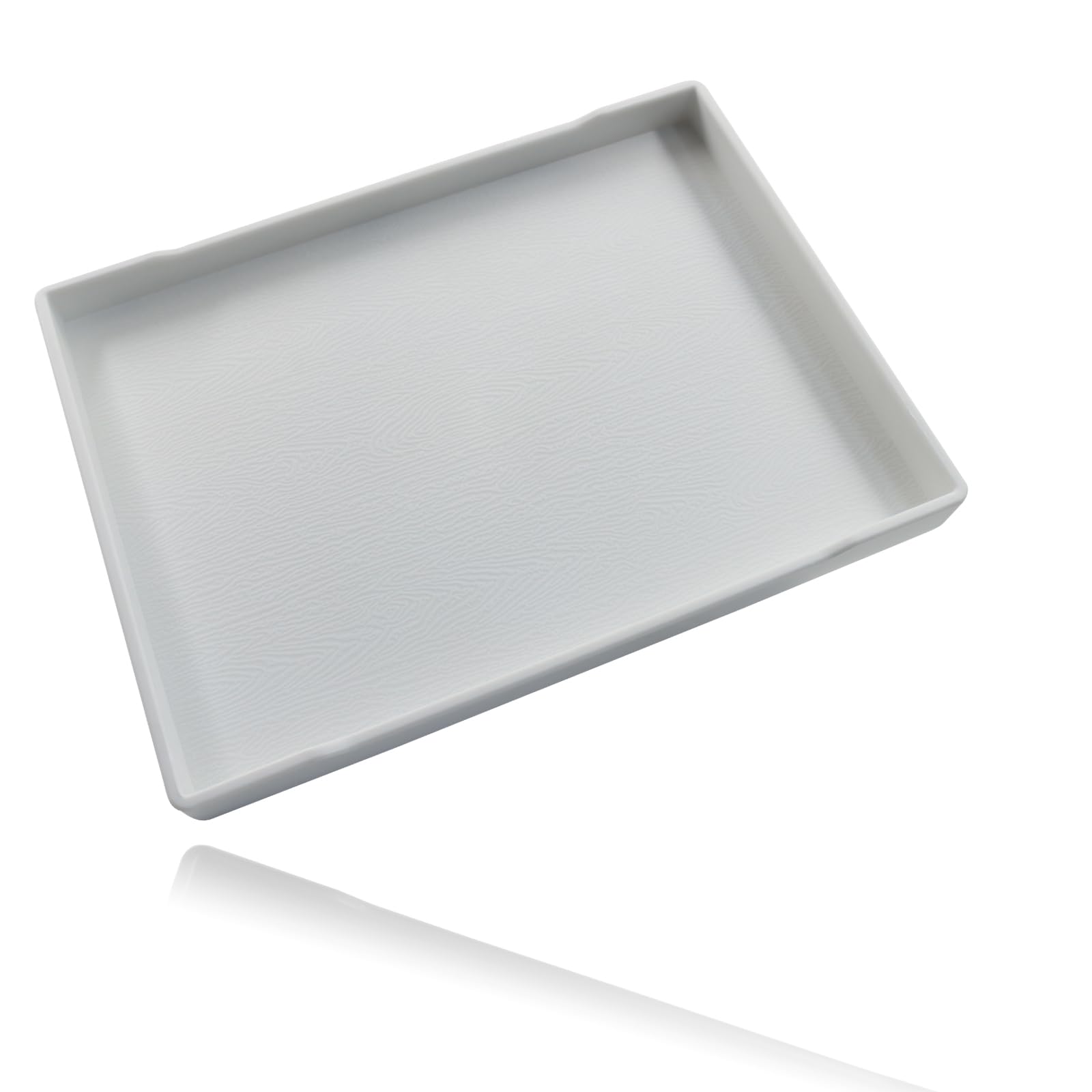 Plateau de service rectangulaire blanc pour bougies et flacon de lotion