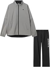 le coq sportif LG6SRWC0M Men's Rainwear Top and Bottom Set, Detachable Sleeves, Ventilation, Storage Bag, Waterproof, Moisture Permeable, Stretch, Golf