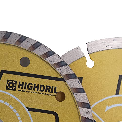 HIGHDRIL Diamond Saw Blades - 4-1/2 inch /115MM Diamond Cutting Disc for Tile, Ceramic, Concrete, Marble, Stone, Granite,Terrazzo, Masonry 4pcs