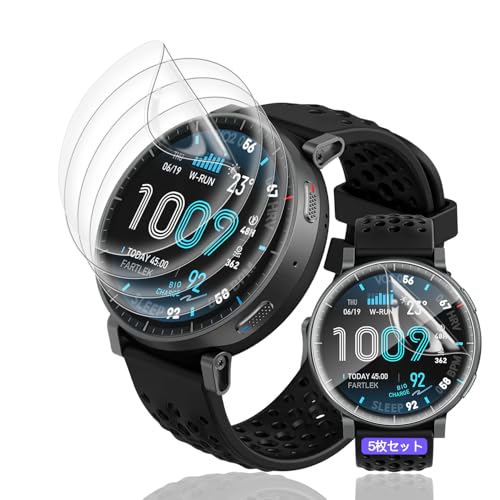 【wnunbg 5枚セット】用 Amazfit active max 48mm 保護フィルム キズ修復機能 超薄型 高透過率 24時間内気泡自動消え TPU製 対応 Amazfit active max フィルム 耐衝撃 全面保護 用 Amazfitactive max 48mm ガラスフィルム 全面吸着 気泡なし 簡単貼り付け