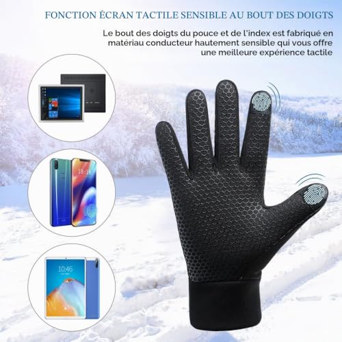 Gant Enfant Hiver, Gants Thermique, Gant Velo Enfant, Gant Ecran Tactile(M) – vue 7