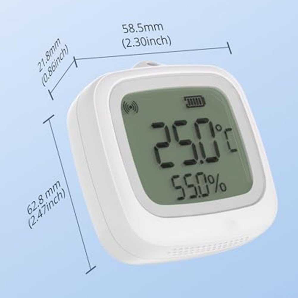 Sensor inteligente de temperatura y humedad, 1 paquete para dispositivo ZIGBEE 3.0 con pantalla LCD, monitoreo en tiempo real impermeable IP65, membrana transpirable para baño de invernadero