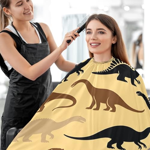 Capa para Corte de Cabello con Diseño Dinosaurio Impermeable miniatura 6