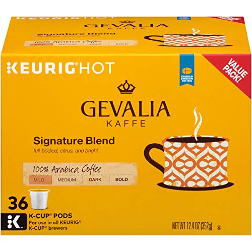 Gevalia Signature Blend Mild Roast K-Cup Coffee Pods (144 Pods, 4 Packs of 36)