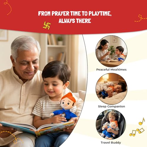 Image of Panda's Box Mantra Chanting Sardar Ji Soft Toys for Kids | Sikh Musical Stuffed Plush Toy for Girls & Boys | Mool Mantar & Waheguru Audio | Non-Toxic, Huggable for Babies & Toddlers| Teddy Bear |42 CM