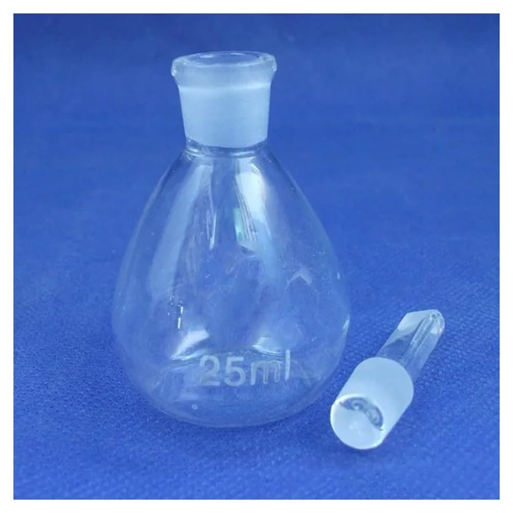 Lote de 10 picnómetros de cristalería de laboratorio de 25 ml