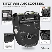 Valkental Gepäckträgertasche, Wasserdicht & Abschließbar – Ansicht 2