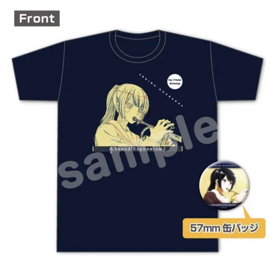 Amazon.co.jp: 響け！ユーフォニアム 原画T 高坂麗奈 缶バッジ付き
