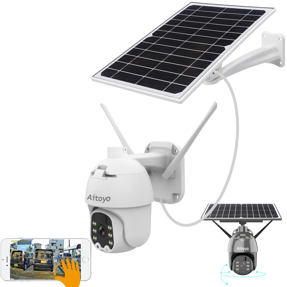 Amazon.co.jp: Aitoyo 防犯カメラ ワイヤレス 屋外 ソーラー