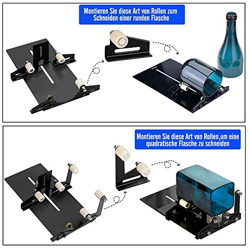 19Pcs Adjustable Glass Bottle Cutter Kit Diy Tool, Stainless Steel Cutting Machine Set For Wine, Beer, Liquor, Whiskey, Alcohol, Champagne, Bottle Cutting Kit + Safety Gloves & Accessories #TOP2