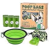 【Duradero para usar】 Bolsas de caca de perro hechas de material plástico grueso y resistente, la bolsa de basura es resistente con suficiente espacio para atar un nodo seguro.