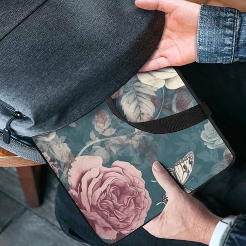 Maletín para portátil con diseño de rosas y mariposas miniatura 4