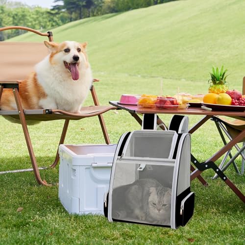 Mochila para gatos con gran capacidad interior y ventanas ventiladas 3