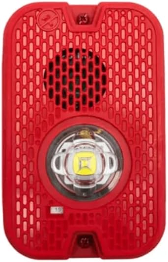 System Sensor P2GRKLED L-Series Outdoor Compact Wall-Mounted Horn Strobe, FIRE, Red