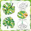 BeYumi Coloring Palm Leaf Kit - 83Pcs Color Your Own Palm Leaf Kit for Kid DIY Coloring Craft Kit Coloring Summer Tropical Safari Leaves Geometric Ornament Decor School Classroom Summer Party Activity #2