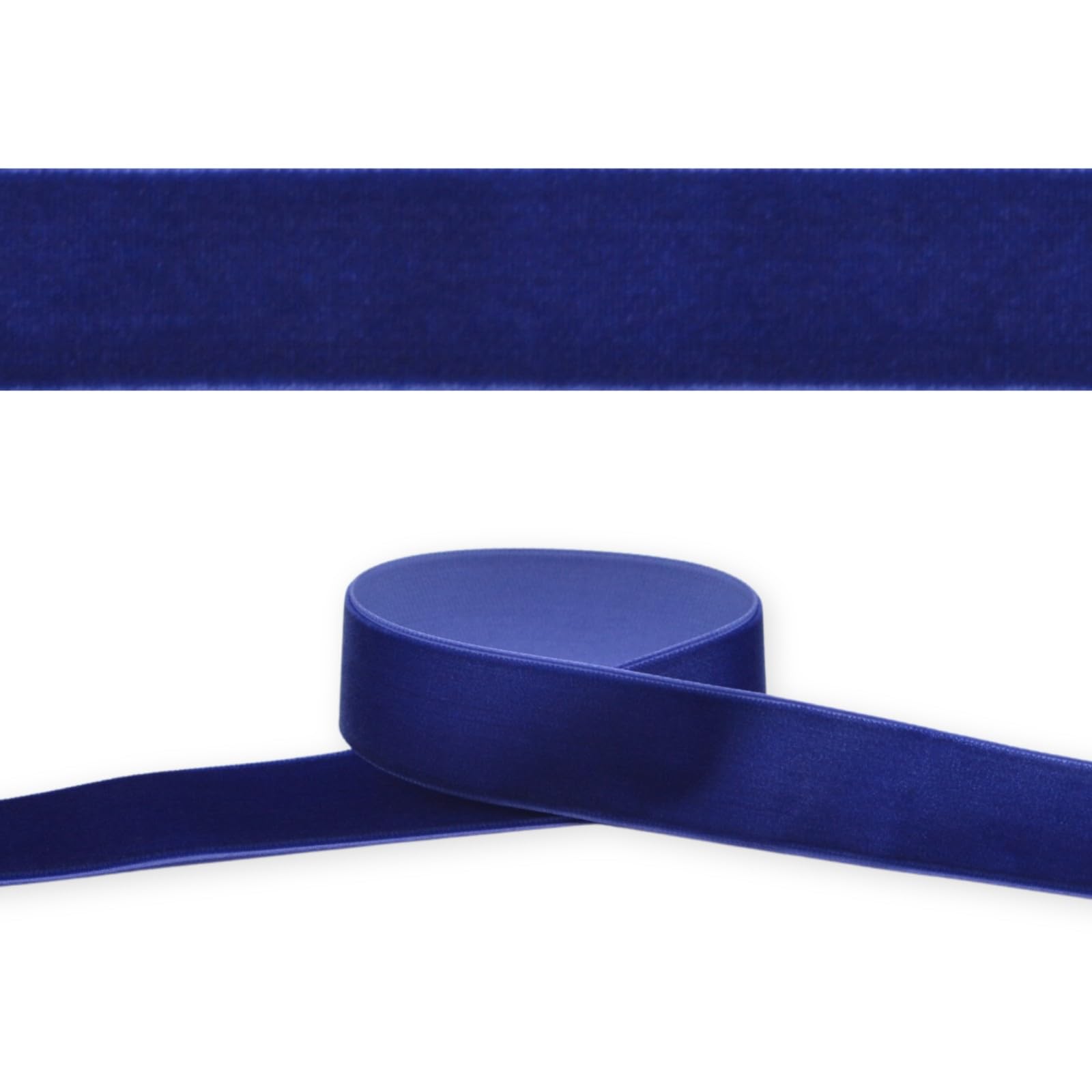 celloexpress 16mm Navy Blue 075 Velvet Ribbon - High Density Single Faced Gift Wrap Bow Making (10m)