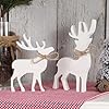 Christmas decorations 2pcs wooden reindeer sign christmas decorations for home shelf mantel table windowsill party decor  urban country home decor