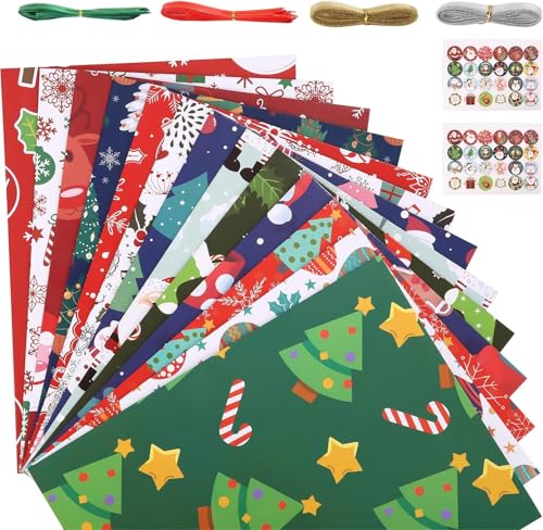 Set Carta da Regalo Natalizia, 25 Fogli per...