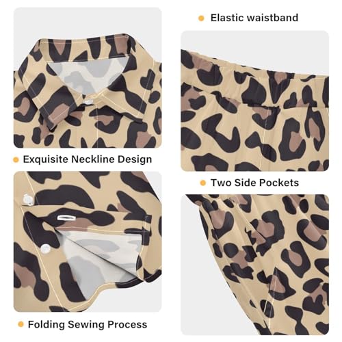 Image of Sunflower Floral Yellow Black Short Sleeve Hawaiian Button Down Shirts and Short Sets for Boys Toddler Summer Outfits