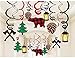 Kristin Paradise 30Ct Lumberjack Hanging Swirl Decorations, Buffalo Plaid Ceiling Streamers, Camping Theme Birthday Party Supplies, Baby Shower Red Decor, Boy/Girl/Kids 1st First Themed Favors Set