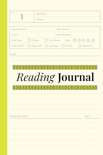 Reading Journal: Record and Review 100 Books, Reading Tracker, Reading Log Journal for Book Lovers with Lime Green Cover