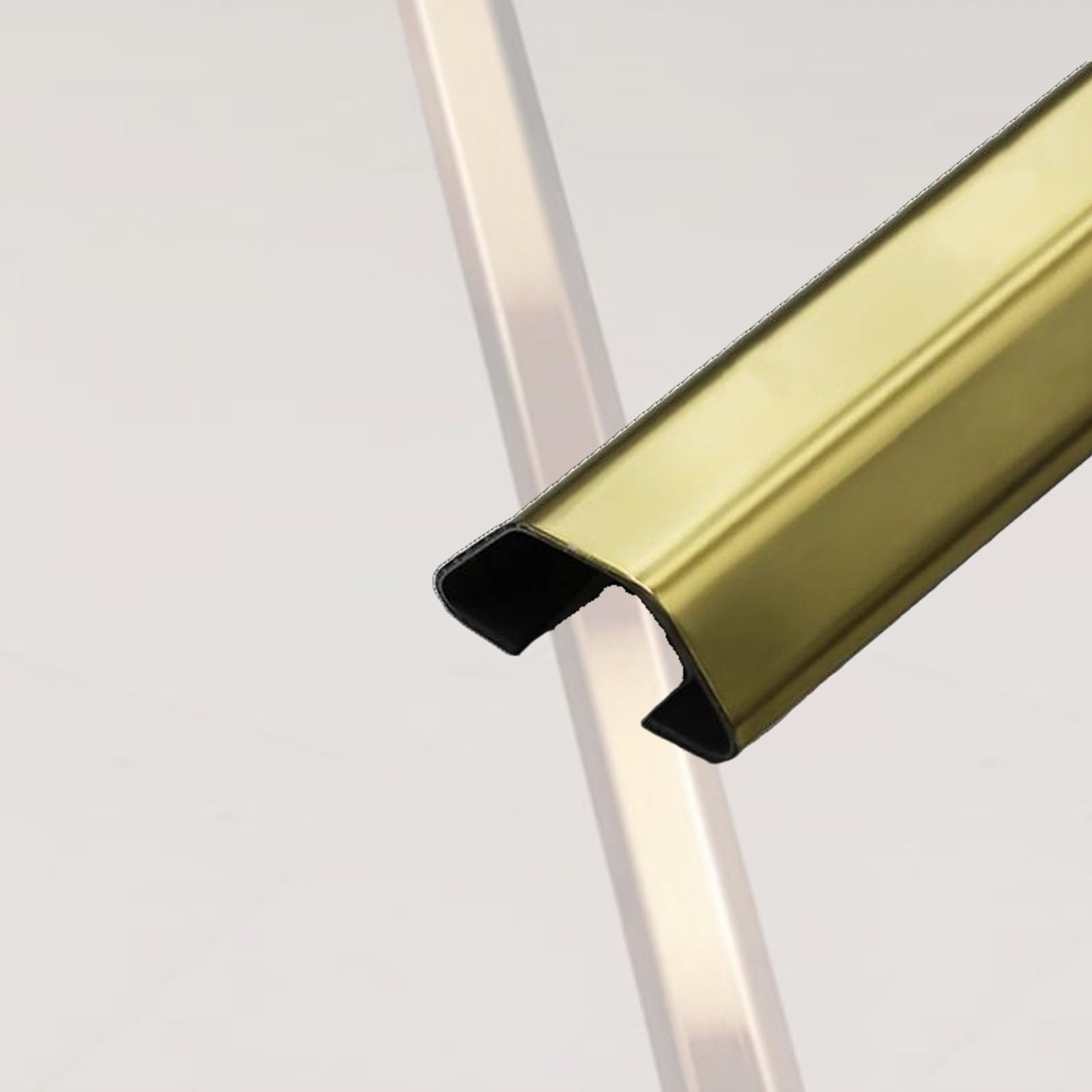 Zestaw kanałów kablowych, Samoprzylepna listwa kablowa ze stali nierdzewnej wielokolorowa 20-100mm 100cm 2szt(Gold,W 38 MM)