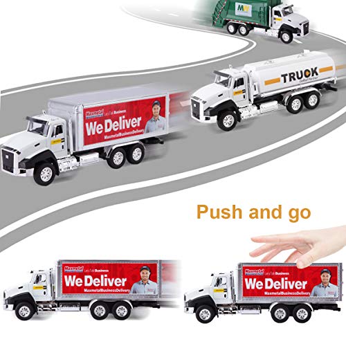 image for Wemfg 3 Pack of Car Toy Set Play Vehicles in Carrier Truck, Postal Tru