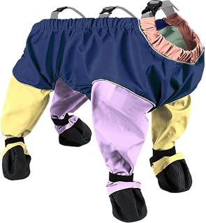 Breathable Pet Pants with Foot Covers,Dog Pants with Foot Protectors for Indoor Outdoor,Water Resistant Dog Leg Cover Full Coverage P-Ants,for Active Pet Outdoor Walking Wear