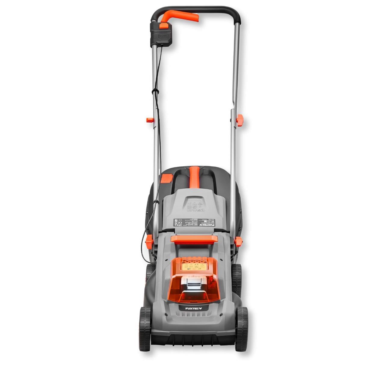 FUXTEC Tondeuse à Gazon sans Fil 20V FX-E1RM20-ECO, livrée sans Batterie ni Chargeur, Jardins Petits à Moyens, Largeur de Coupe 30 cm, bac 30L, Hauteur de Coupe 30-70 mm