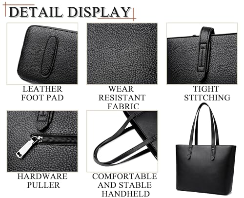 Tote Bag for Women Premium PU Shoulder Bag Lightweight Ladies Travel Work Handbag and Purse with Organizer4