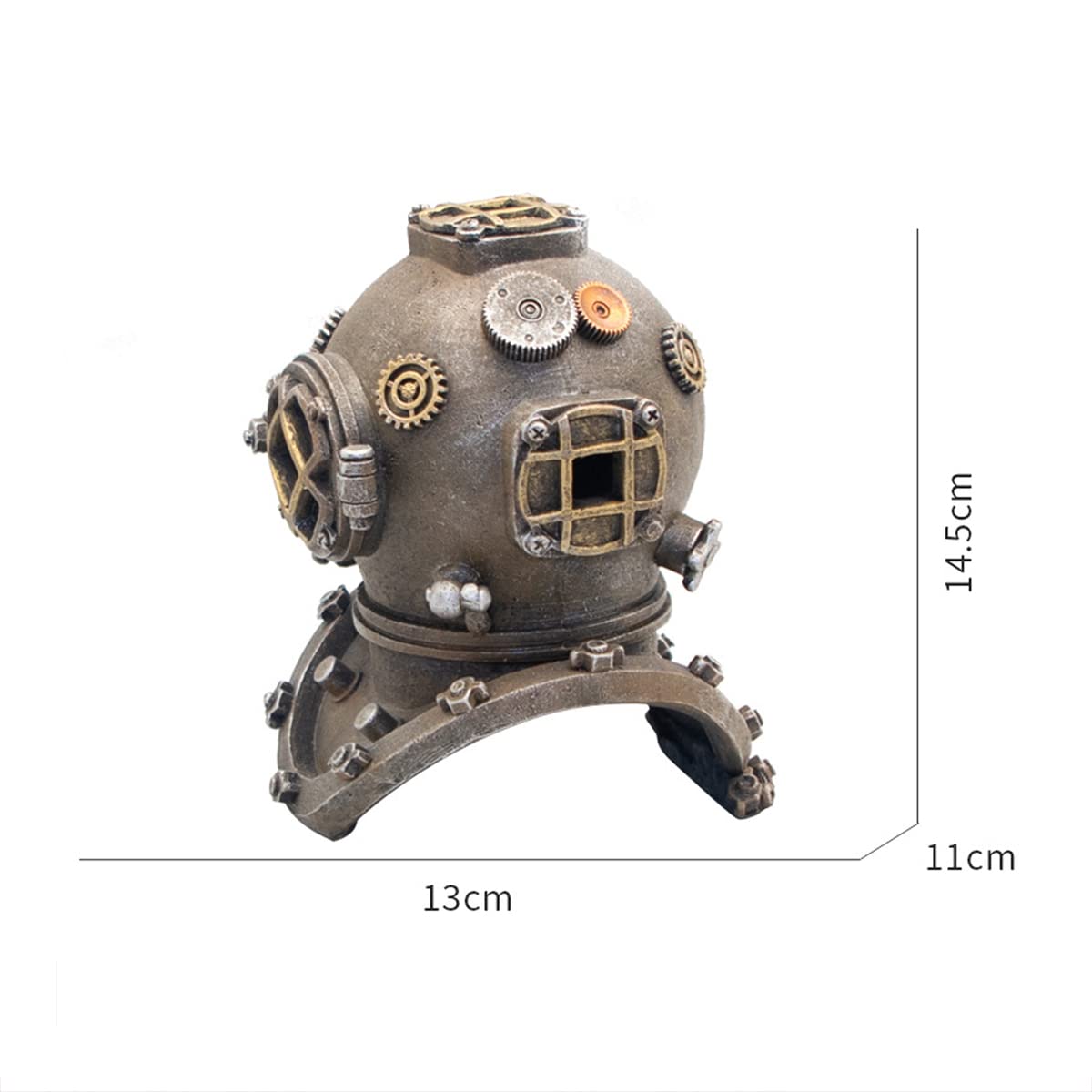 Decorazioni per Acquari Capsula Spaziale Accessori per Acquari Decorazione Paesaggistica per Acquari Creativi per Riparo per Pesci E Gamberetti,13x11x14.5cm