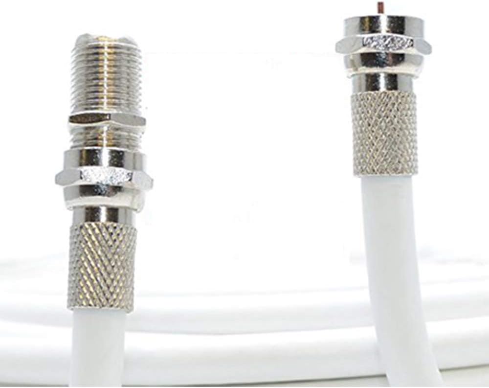2M White Coax Cable For Virgin Media, Sky TV, Broadband Extension and Tivo & Superhub (2M, WHITE)