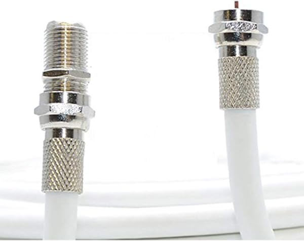 2M White Coax Cable For Virgin Media, Sky TV, Broadband Extension and Tivo & Superhub (2M, WHITE) - 1