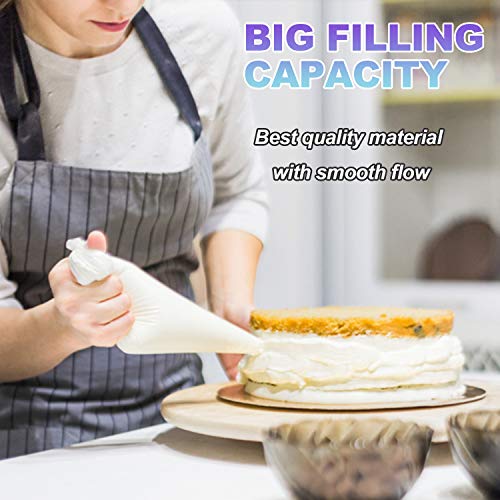 Anaeat Pastry Piping Bags Anti-Burst - Extra Thick 100 Pack Cake Decorating Bags, Disposable Cupcake Icing Bags For Cake, Cupcakes, Cookies & Frosting - Professional Baking Tools For Bakers (16") #TOP1