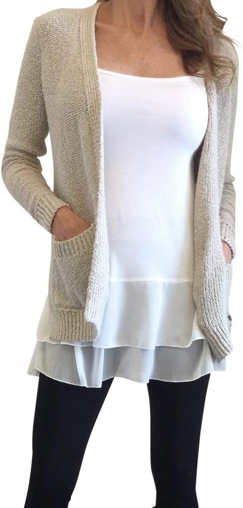 Colorado Chick Kaya Chiffon Lace Top Extender, White Chiffon Lace Shirt Extender, Camisole