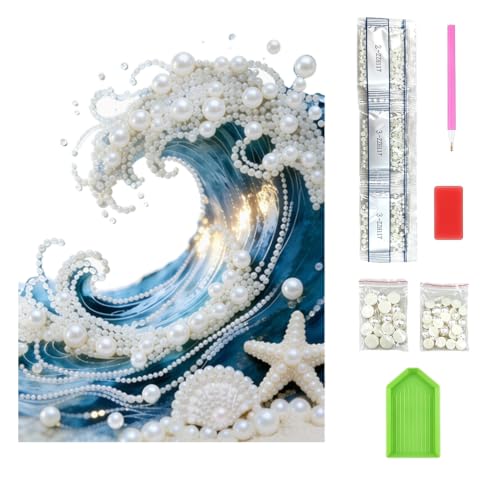 Image of PATPAT 5D Art Pearl Diamond Painting Kit for Adults 30*40cm DIY Wall Decor