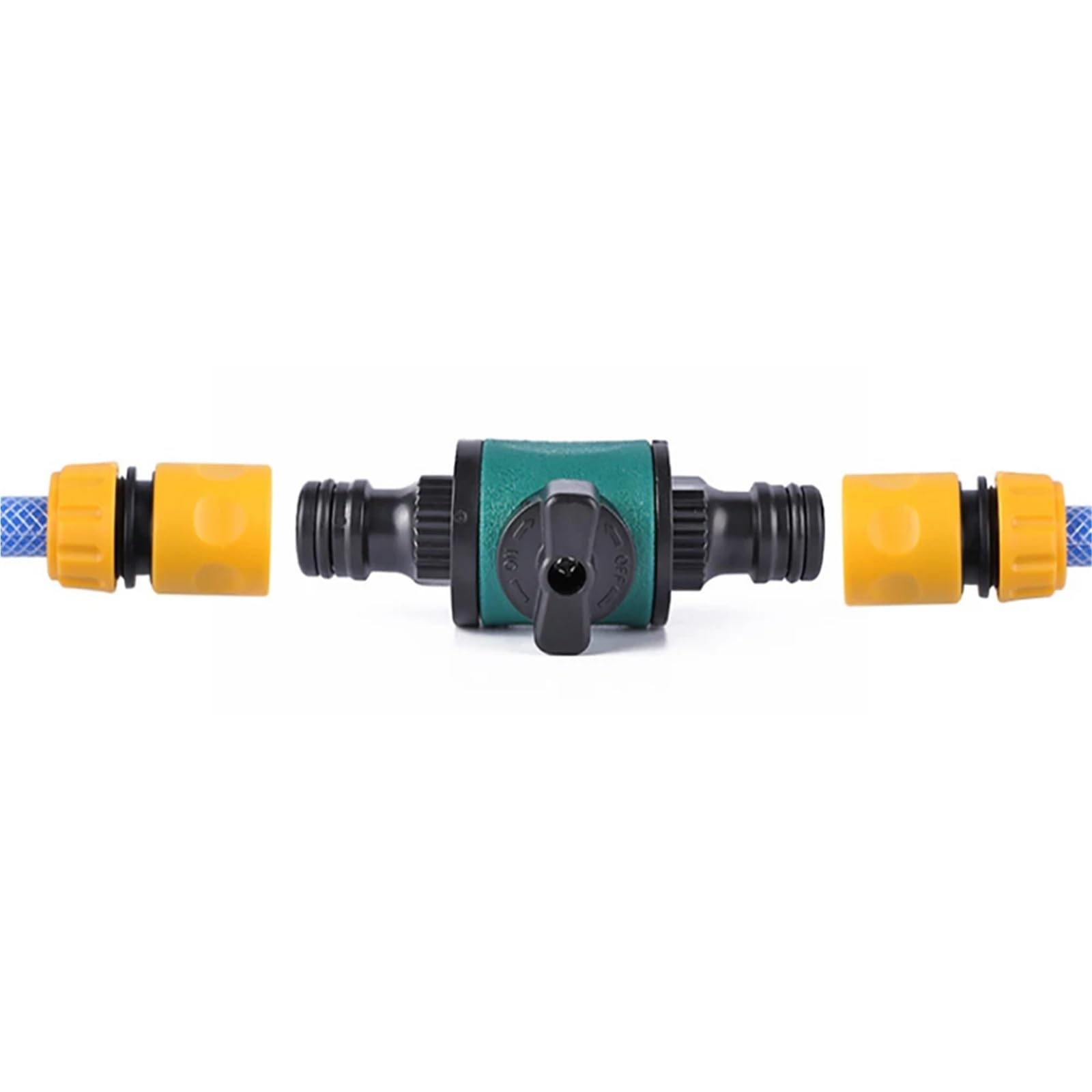 5 connettori rapidi per tubo da giardino, in plastica, con valvola, per irrigazione da giardino, adattatore per tubo flessibile da giardino espandibile (B)