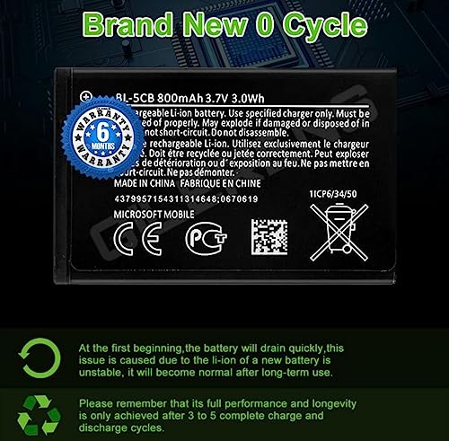 Image of Original (BL-5CB) Battery for Nokia 105 (BL-5CB) Battery with 6 Month Warranty***** (A0274)