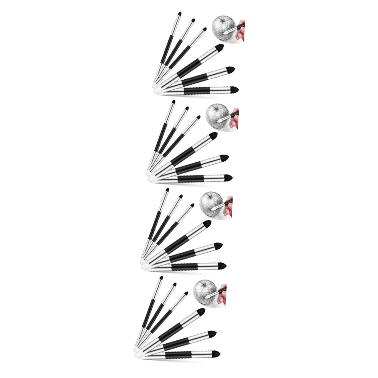 24pezzi Blending Sponge Pen Per Disegno Pennelli Per Sfocatura e Strumenti Per Artisti Classe Confortevoli e Versatili Per Creazioni Artistiche