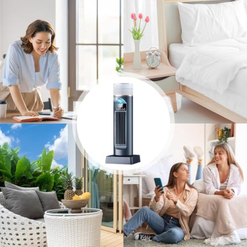 Ventilador portátil USB con niebla fina y oscilación silenciosa para oficina 5