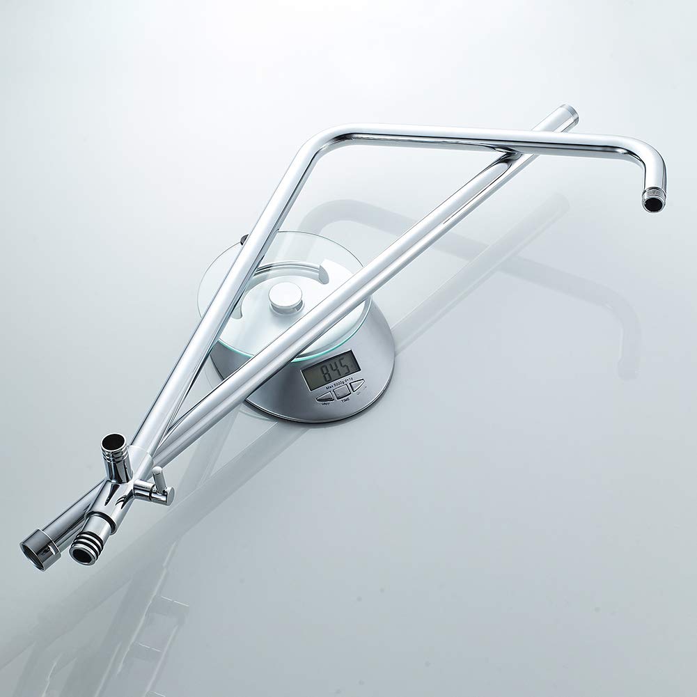 Ibergrif Star, Sistema Columna de Ducha con Reciador, Alcachofa, Manguera, Barra Ajustable y Soporte, Cromo