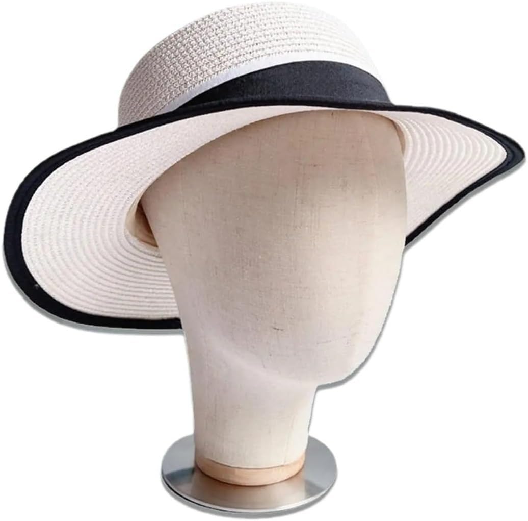 CONGRUI Mannequin Head Model Stand Multipurpose Stable Base Hat Display For Shopping Mall Accessories Practical(Brushed Bottom)